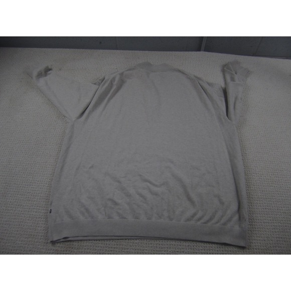 Nautica Sweater Mens 4XLT Gray 1/4 Zip Mock Neck Big Tall Cotton Pullover Logo - Picture 6 of 9